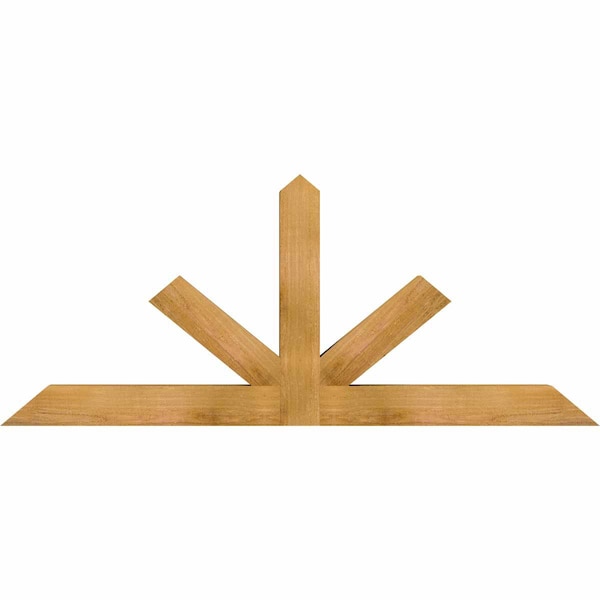 Ekena Millwork Saratoga Rough Sawn Timber Gable Bracket, Western Red Cedar, 60"W x 25"H x 4"D x 4"F, 10/12 Pitch GBW060X25X0404SAR00RWR - main